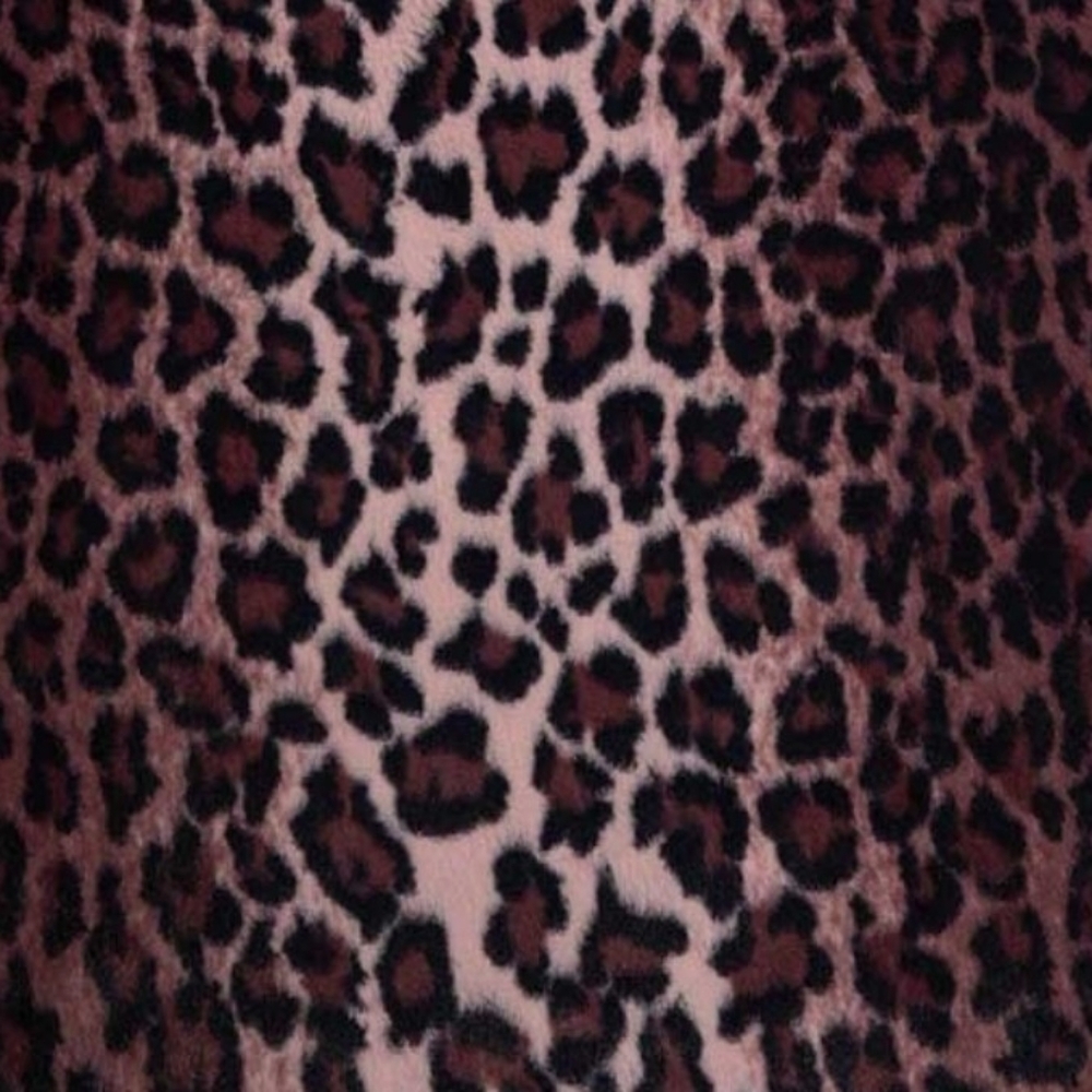 Black Cherry Leopard Bunny Minky On Run Raisin Powderpuff Baby Blanket